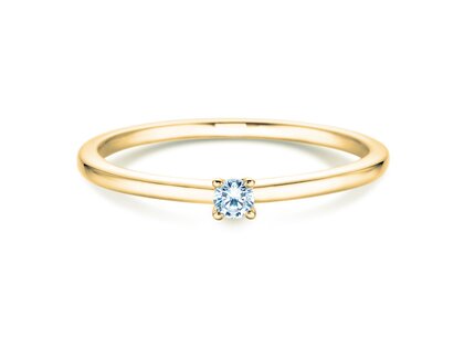 Anello di Fidanzamento Classic 4 in 14K oro giallo con diamante 0,05ct H/SI