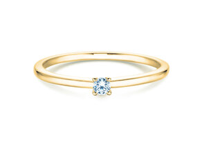 Anello di Fidanzamento Classic 4 in 14K oro giallo con diamante 0,05ct H/SI