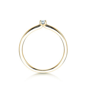 Anello di Fidanzamento Classic 4 in 14K oro giallo con diamante 0,05ct H/SI