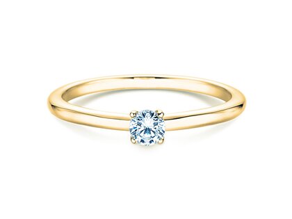 Anello di Fidanzamento Classic 4 in 14K oro giallo con diamante 0,15ct H/SI