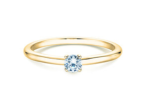 Anello di Fidanzamento Classic 4 in 14K oro giallo con diamante 0,15ct H/SI