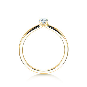 Anello di Fidanzamento Classic 4 in 14K oro giallo con diamante 0,15ct H/SI
