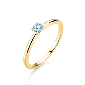 Anello di Fidanzamento Classic 4 in 14K oro giallo con diamante 0,15ct H/SI