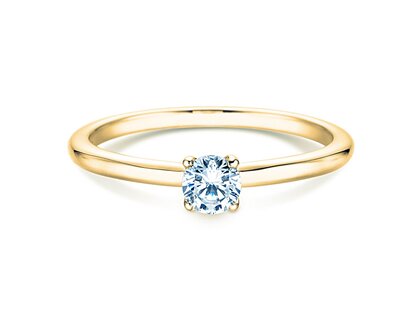 Anello di Fidanzamento Classic 4 in 14K oro giallo con diamante 0,25ct G/IF