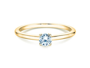 Anello di Fidanzamento Classic 4 in 14K oro giallo con diamante 0,25ct G/IF