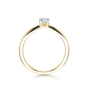 Anello di Fidanzamento Classic 4 in 14K oro giallo con diamante 0,25ct G/IF