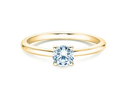 Anello di Fidanzamento Classic 4 in 14K oro giallo con diamante 0,40ct G/SI