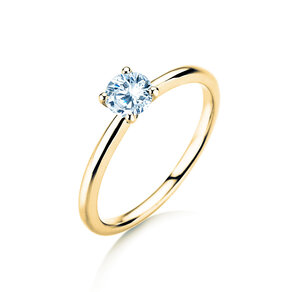 Anello di Fidanzamento Classic 4 in 14K oro giallo con diamante 0,40ct G/SI