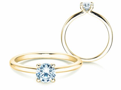 Anello di Fidanzamento Classic 4 in 9K oro giallo con diamante 0,50ct H/SI