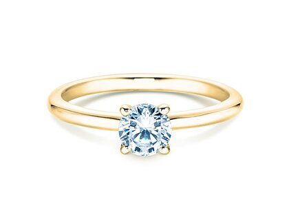 Anello di Fidanzamento Classic 4 in 9K oro giallo con diamante 0,50ct G/SI