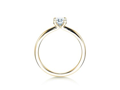 Anello di Fidanzamento Classic 4 in 9K oro giallo con diamante 0,50ct G/SI