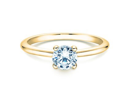 Anello di Fidanzamento Classic 4 in 18K oro giallo con diamante 0,60ct H/SI