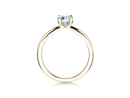 Anello di Fidanzamento Classic 4 in 18K oro giallo con diamante 0,60ct H/SI