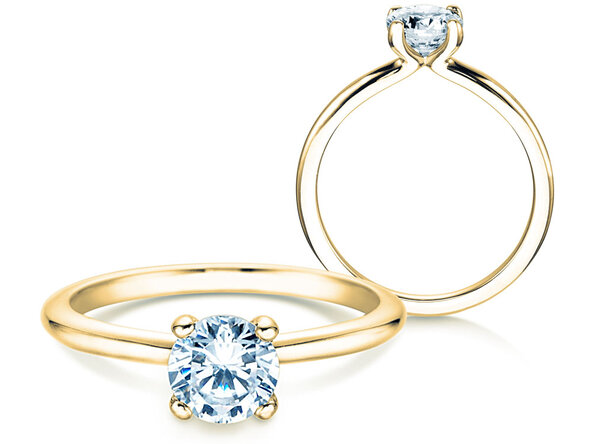 Anello di Fidanzamento Classic 4 in 9K oro giallo con diamante 3,00ct D/IF