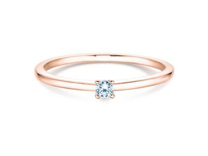 Anello di Fidanzamento Classic 4 in 14K oro rosa con diamante 0,05ct G/VS