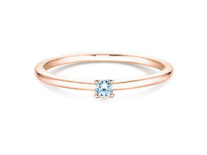 Anello di Fidanzamento Classic 4 in 14K oro rosa con diamante 0,05ct G/VS