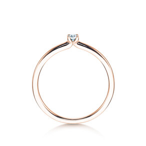 Anello di Fidanzamento Classic 4 in 14K oro rosa con diamante 0,05ct G/VS