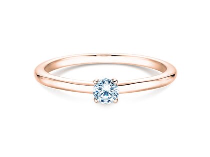 Anello di Fidanzamento Classic 4 in 9K oro rosa con diamante 0,15ct H/SI