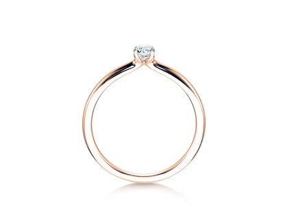 Anello di Fidanzamento Classic 4 in 9K oro rosa con diamante 0,15ct H/SI