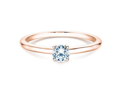 Anello di Fidanzamento Classic 4 in 9K oro rosa con diamante 0,25ct H/SI