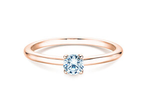 Anello di Fidanzamento Classic 4 in 9K oro rosa con diamante 0,25ct H/SI