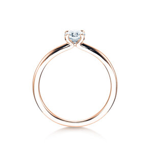 Anello di Fidanzamento Classic 4 in 18K oro rosa con diamante 0,40ct H/SI
