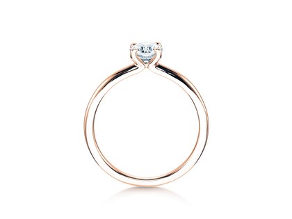 Anello di Fidanzamento Classic 4 in 18K oro rosa con diamante 0,50ct H/SI