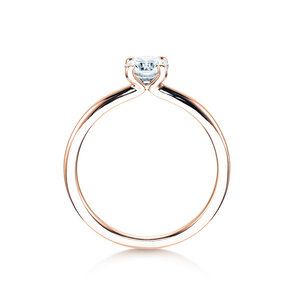 Anello di Fidanzamento Classic 4 in 18K oro rosa con diamante 0,50ct H/SI