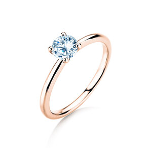 Anello di Fidanzamento Classic 4 in 18K oro rosa con diamante 0,50ct H/SI