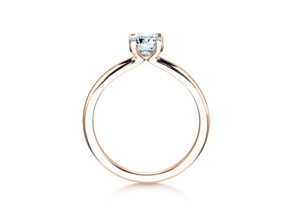 Anello di Fidanzamento Classic 4 in 18K oro rosa con diamante 0,60ct H/SI