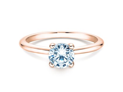 Anello di Fidanzamento Classic 4 in 18K oro rosa con diamante 0,75ct G/IF