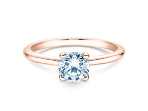 Anello di Fidanzamento Classic 4 in 18K oro rosa con diamante 0,75ct G/IF