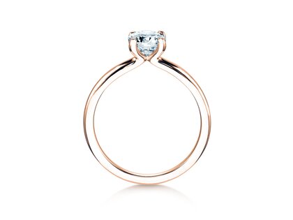 Anello di Fidanzamento Classic 4 in 18K oro rosa con diamante 0,75ct G/IF