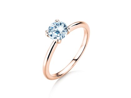 Anello di Fidanzamento Classic 4 in 18K oro rosa con diamante 0,75ct G/IF