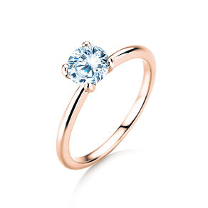 Anello di Fidanzamento Classic 4 in 18K oro rosa con diamante 0,75ct G/IF