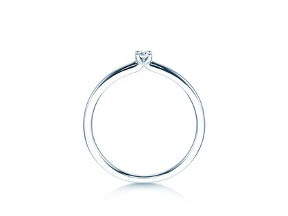 Anello di Fidanzamento Classic 4 in 14K oro bianco con diamante 0,05ct H/SI