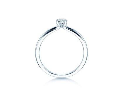 Anello di Fidanzamento Classic 4 in 9K oro bianco con diamante 0,20ct H/SI