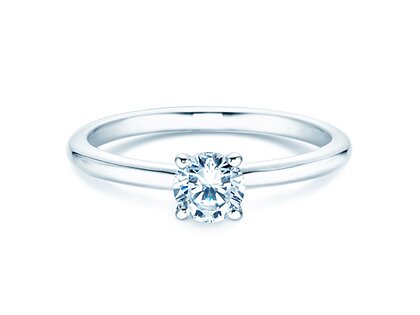 Anello di Fidanzamento Classic 4 in 14K oro bianco con diamante 0,40ct H/SI
