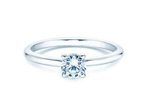 Anello di Fidanzamento Classic 4 in 14K oro bianco con diamante 0,40ct H/SI