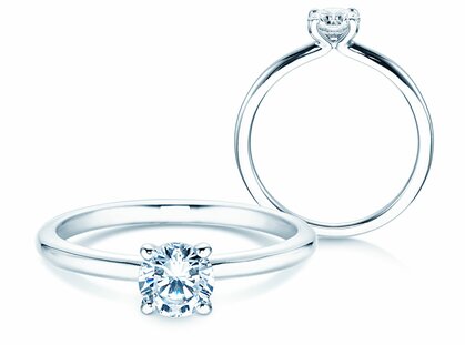 Anello di Fidanzamento Classic 4 in platino 950/- con diamante 0,50ct G/SI