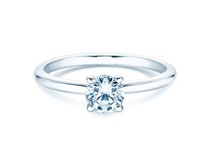 Anello di Fidanzamento Classic 4 in 14K oro bianco con diamante 0,50ct H/SI