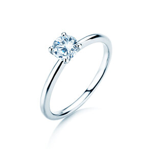 Anello di Fidanzamento Classic 4 in 14K oro bianco con diamante 0,50ct H/SI