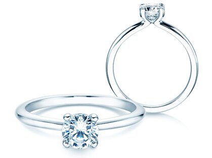 Anello di Fidanzamento Classic 4 in 9K oro bianco con diamante 0,60ct G/SI