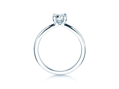 Anello di Fidanzamento Classic 4 in 18K oro bianco con diamante 0,60ct H/SI