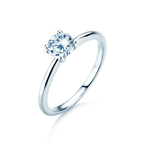 Anello di Fidanzamento Classic 4 in 18K oro bianco con diamante 0,60ct H/SI