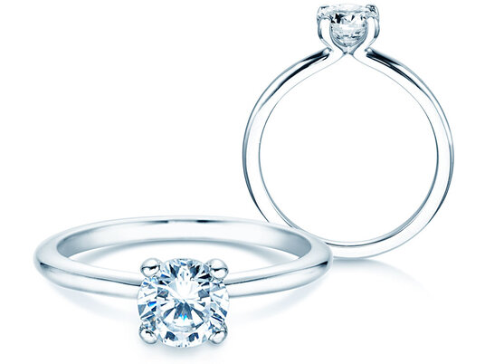 Anello di Fidanzamento Classic 4 in 18K oro bianco con diamante 2,00ct G/SI