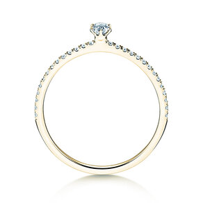 Anello di Fidanzamento Classic Pavé in 18K oro giallo con diamanti 0,30ct G/SI