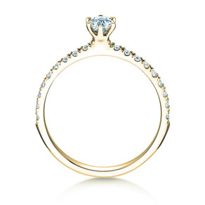 Anello di Fidanzamento Classic Pavé in 18K oro giallo con diamanti 0,40ct G/SI