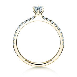 Anello di Fidanzamento Classic Pavé in 14K oro giallo con diamanti 0,50ct G/SI