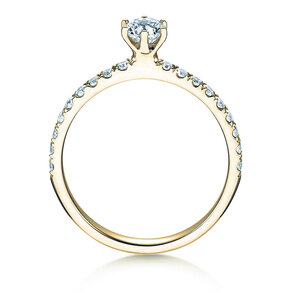 Anello di Fidanzamento Classic Pavé in 18K oro giallo con diamanti 0,60ct G/SI